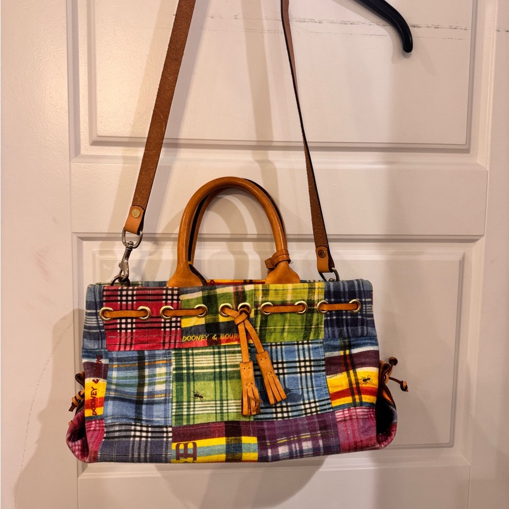 Dooney & Bourke Colorful Plaid Satchel